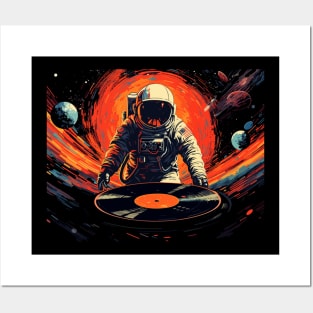 Astronaut Outer Space Vinyl Music DJ Gifts Funny Space Posters and Art